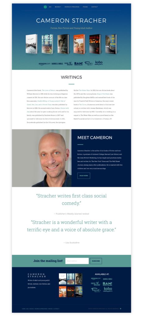 Cameron Stracher Website Design
