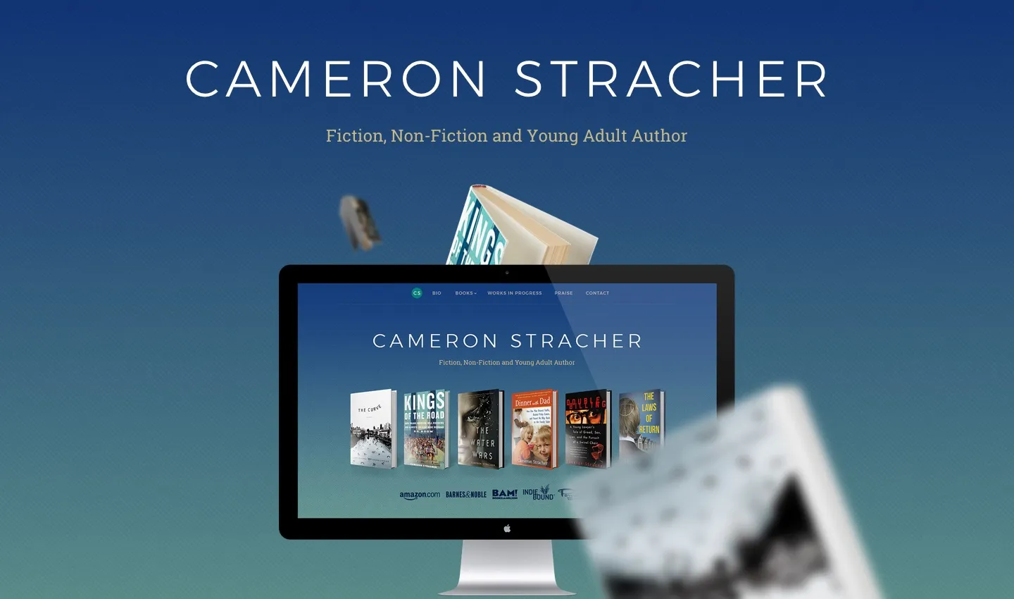 Cameron Stracher author website design